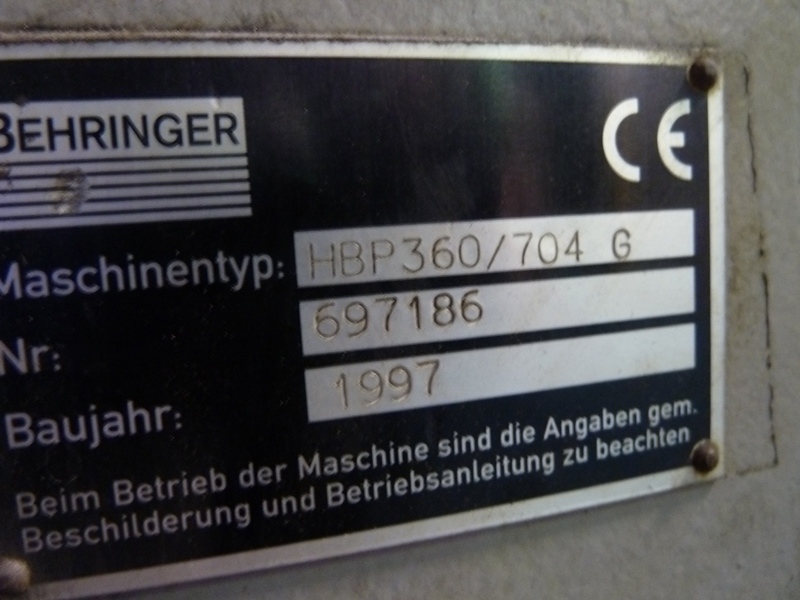 Behringer HBP360/704G 360mm Rounds Double Column Guided Semi Automatic Double Mitre Cutting Horizontal Bandsaw