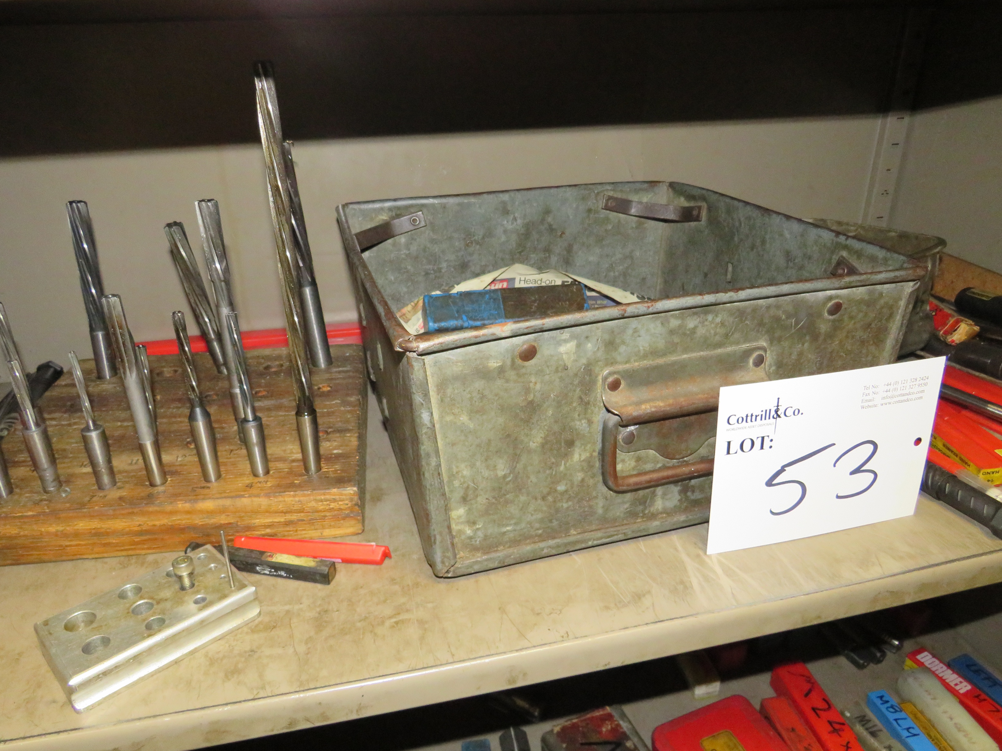 Cabinet with Qty of Taps and Reamers