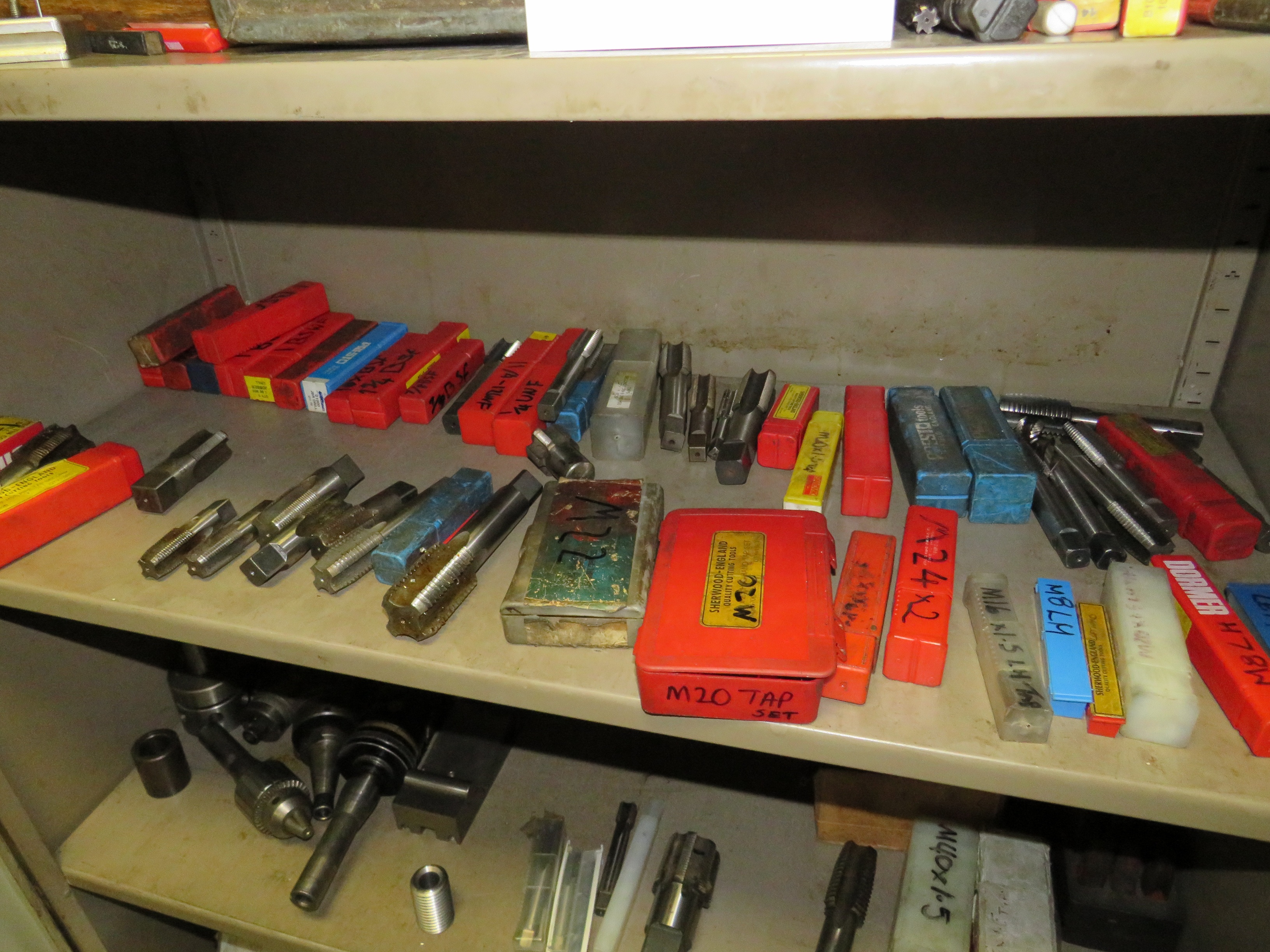 Cabinet with Qty of Taps and Reamers