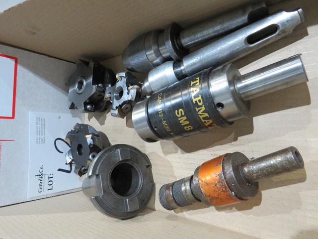 Qty of Chucks, Segment Cutters, Tapmate and Adaptor, 40-50 International Tooling