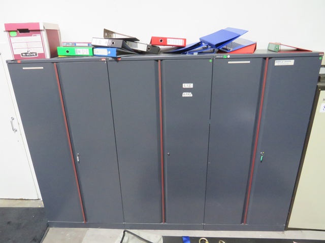 (3) 2 Door Bisley Cabinets