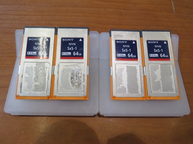 (4) Sony SxS-1 64GB Memory Cards