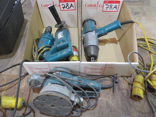 (2) Electric Drills, Gun & Sander
