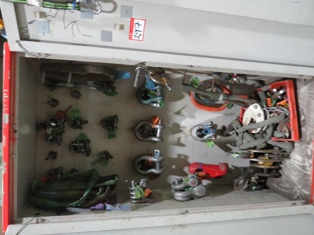 Cupboard with Shackles, Slings, Plate Lifters