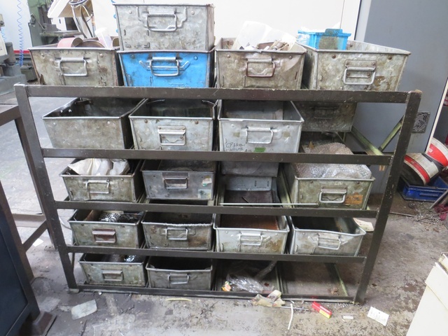 Rack with Qty of Tote Tins