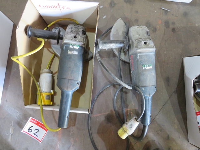 (2) 8" Hand Grinders 110 Volt