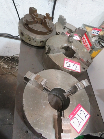 (1) 4-Jaw Chuck & (3) 3-Jaw Chucks