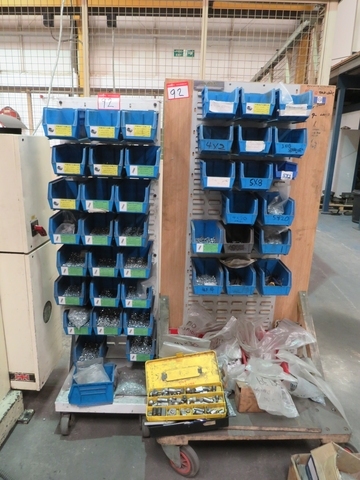 (2) Mobile Trolleys with Storage Boxes