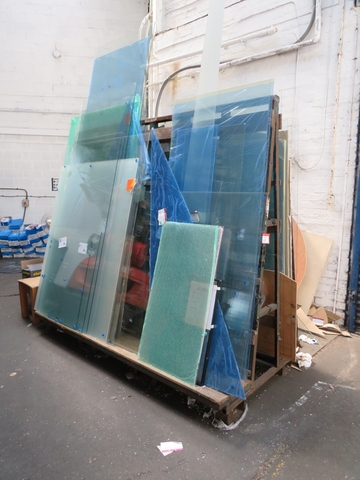 Metal Static A Frame Glass Rack 2.4m x 1.2m x 2.1m High