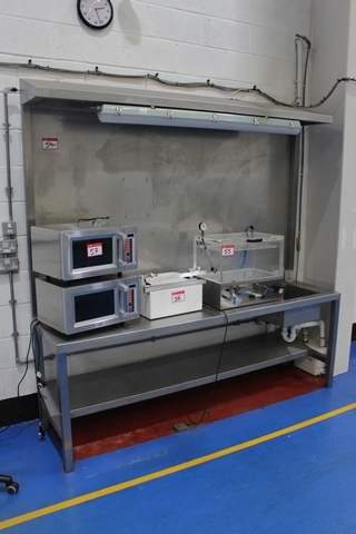 Stainless Steel Work Area with Lighting & Sink