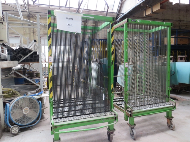 (2) x Orange and Green Hegla  Wire Racks