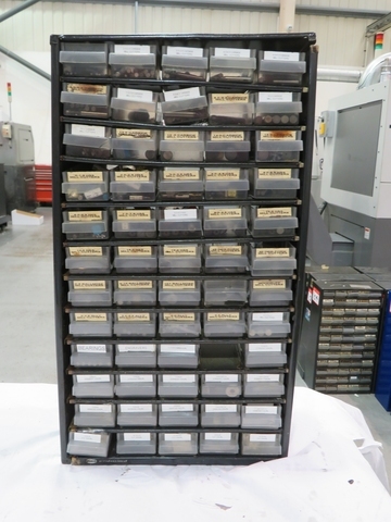 Storage Rack with Qty Carbide End Mills & Cutters