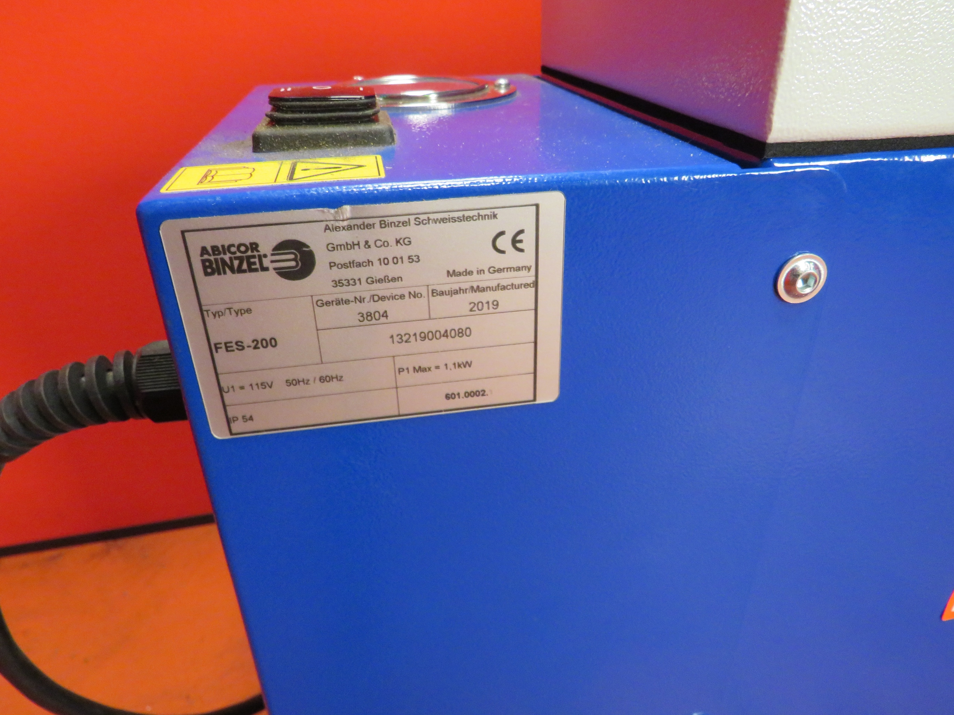 Binzel FES-200 Fume Extraction System (Unused)