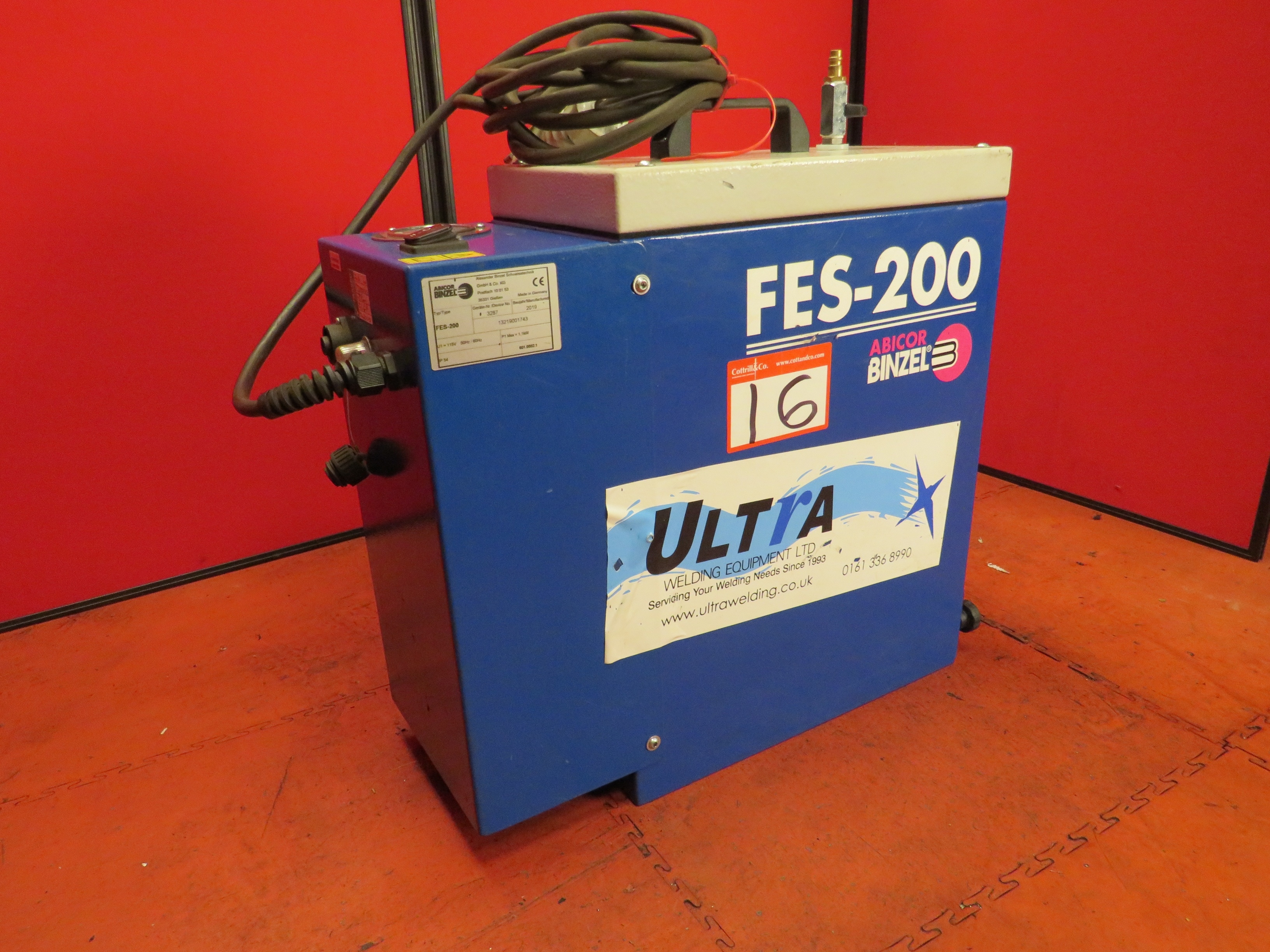 (4) x Binzel FES-200 Fume Extraction System including (4) x Binzel Rab Grip 25AK 4mtr Torch