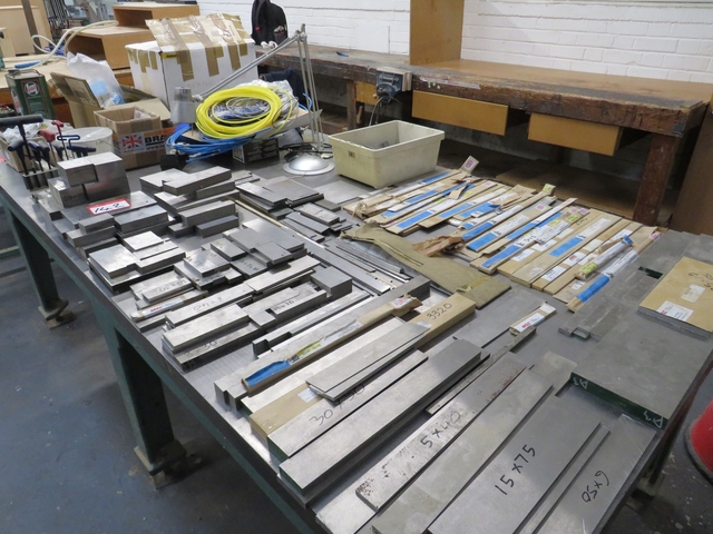 Contents of Bench including Ground Flat Steel and Air Pipes