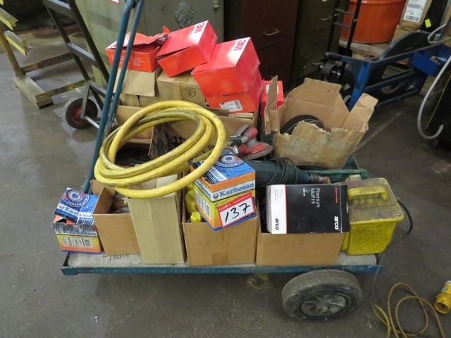 (1) x 6” Grinder 110 Volt, (1) 8” Grinder 110 Volt, 110 Volt Transformer, Qty of Sanding Discs