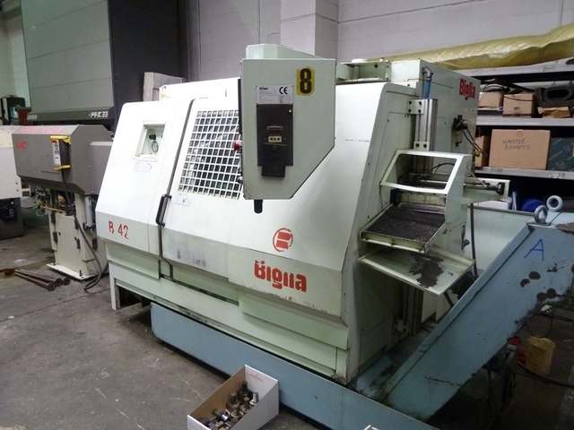 Biglia B42S Quattro Twin Spindle, Twin Turret Multi Axis CNC Lathe