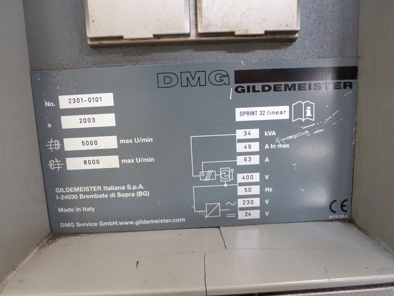 Gildemeister Sprint 32 Linear Twin Spindle, 6 & 2 Axis Turning Centre