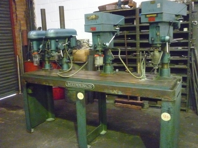 Meddings 2-Spindle Drill & Fobco 2-Spindle Bench Drill