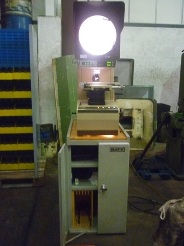 Mitutoyo PJ300 Profile Projector on Cabinet
