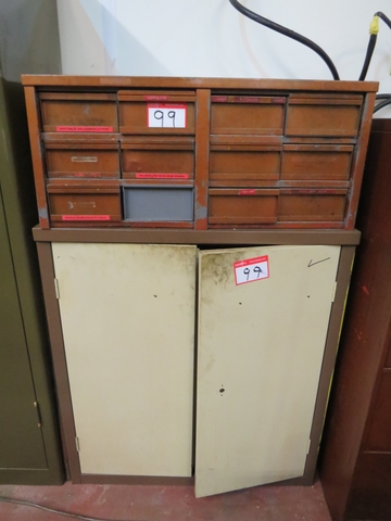 Cabinet with Qty of Cutters, Clamps and 8 Drawer Cabinet