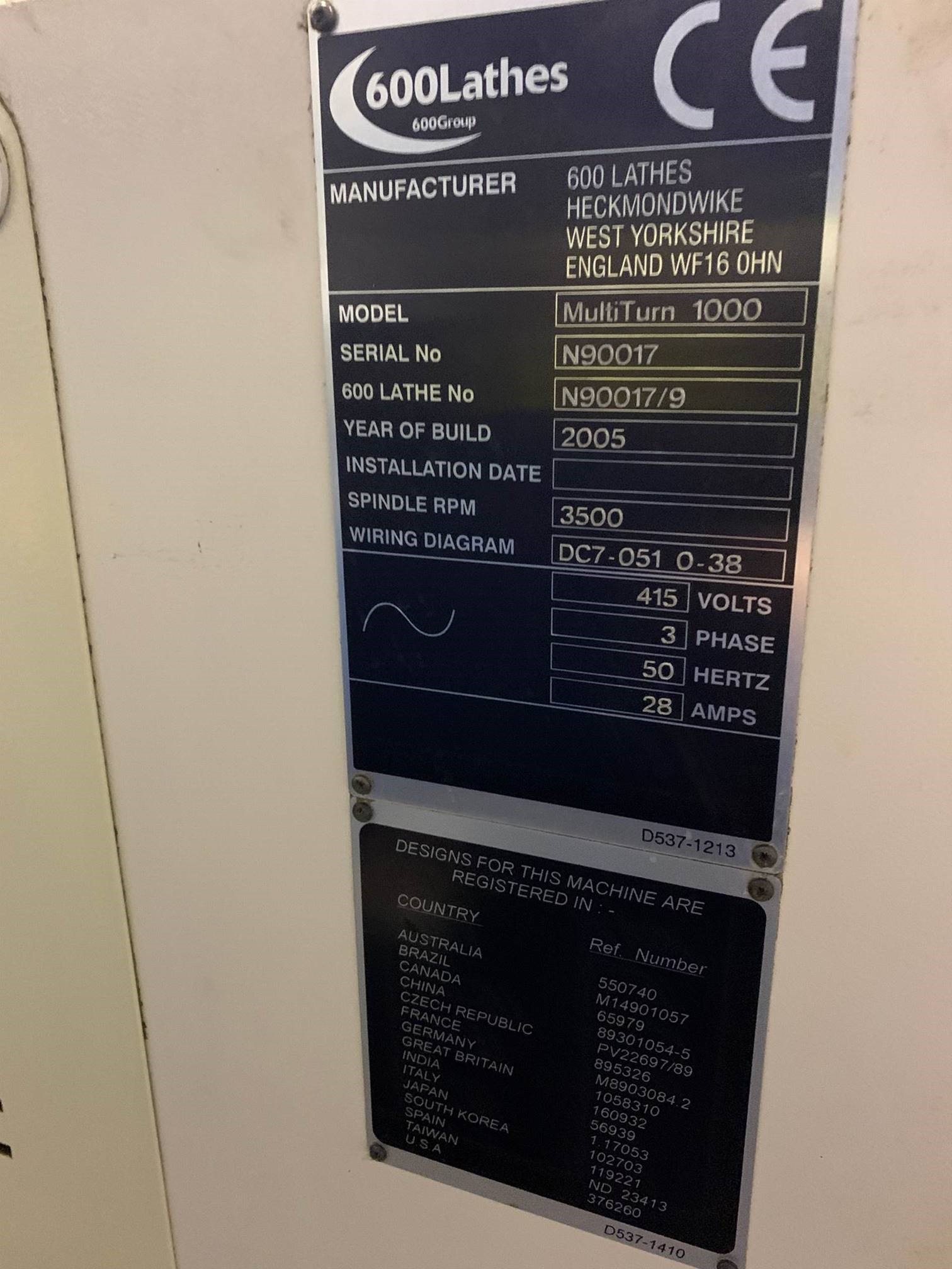 Colchester MultiTurn 1000 CNC Lathe (2005)