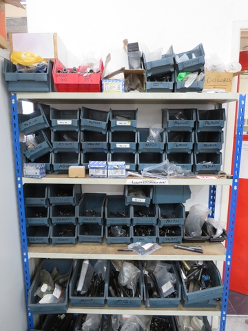 Rack with Large Qty of Bolts