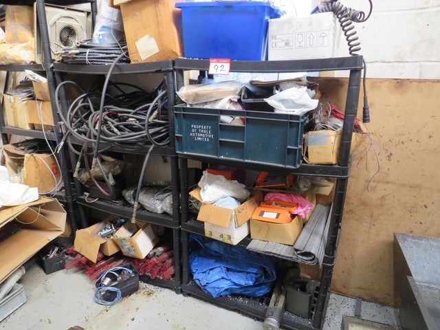 Qty of Machine Spares, Racking and Electric Cable