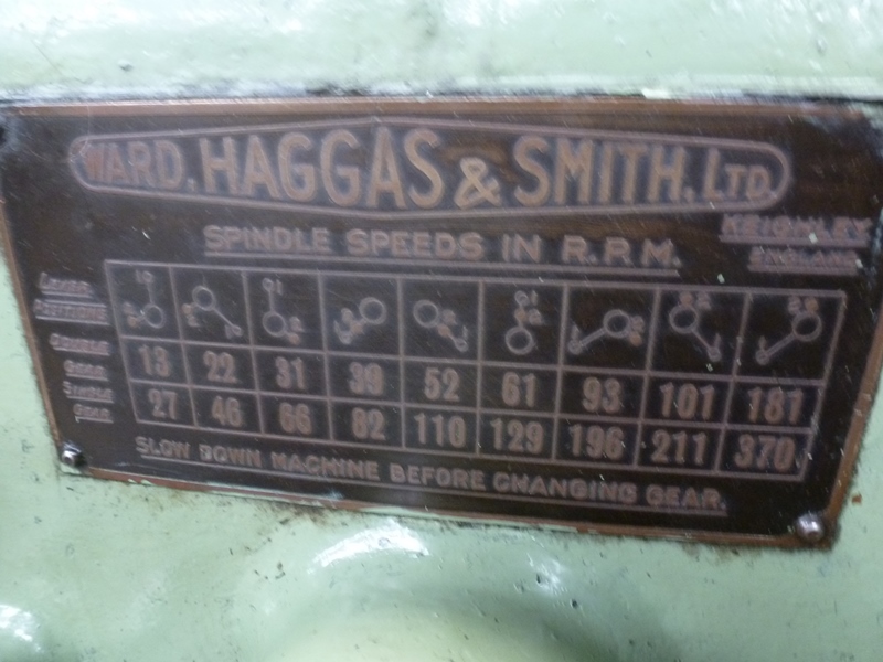 WardHaggas & Smith Break Bed Facing Lathe