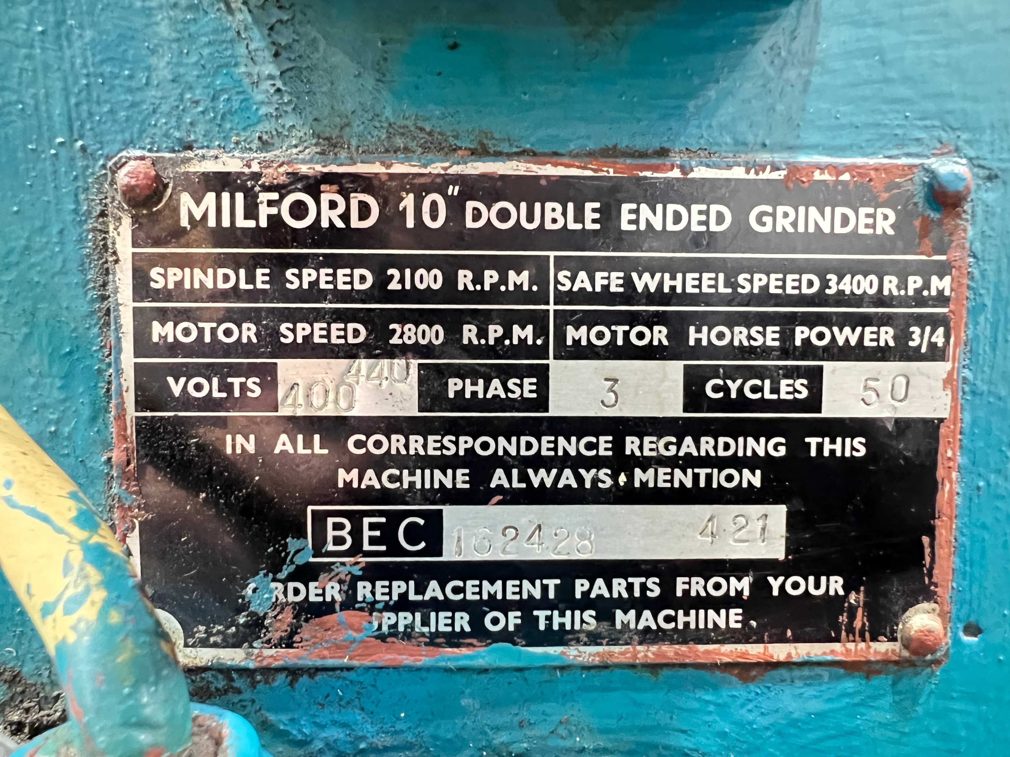 Milford 10" Double Ended Grinder