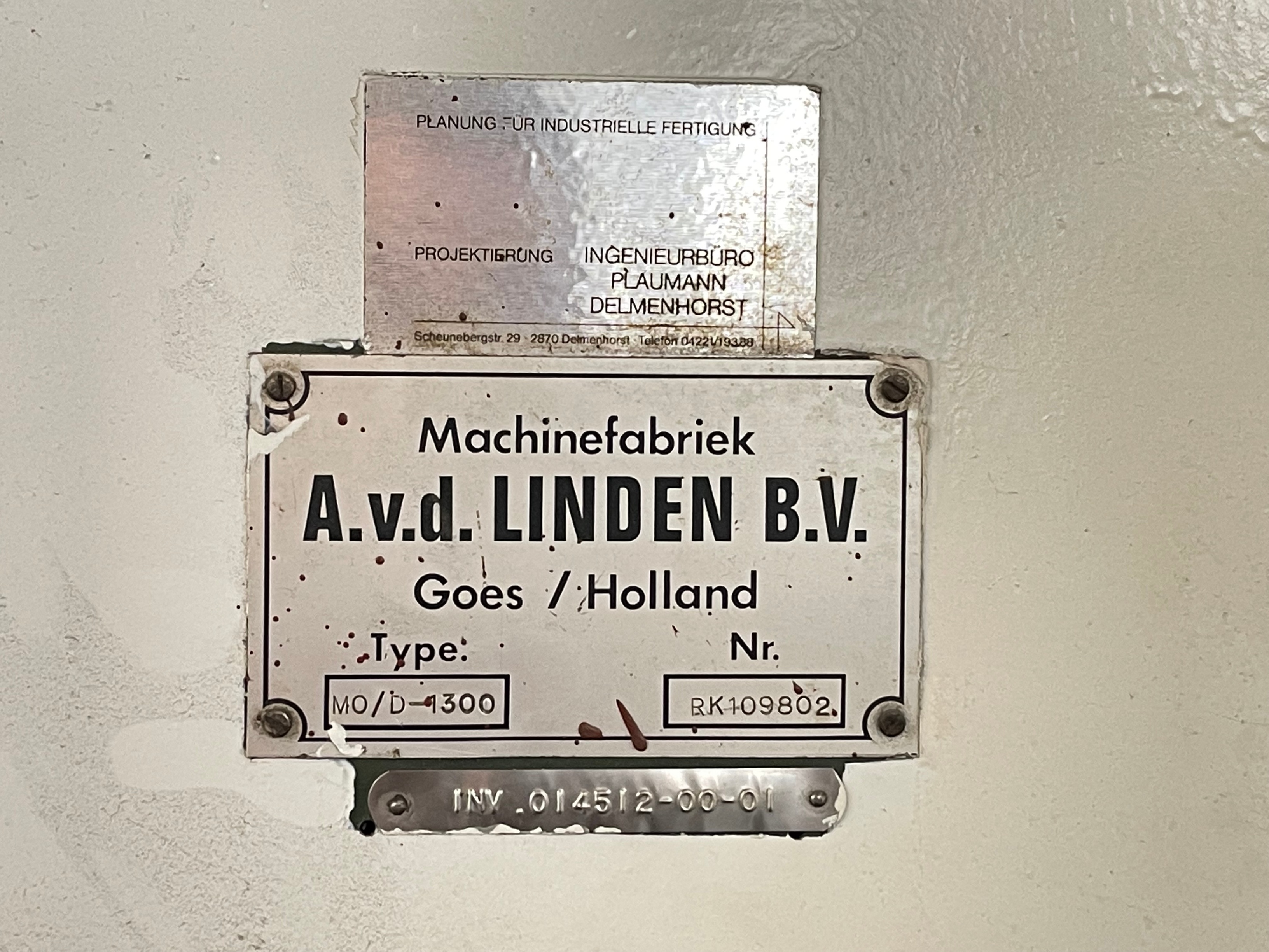 Linden MO/D-1300, Incl. Various Linishing Belts