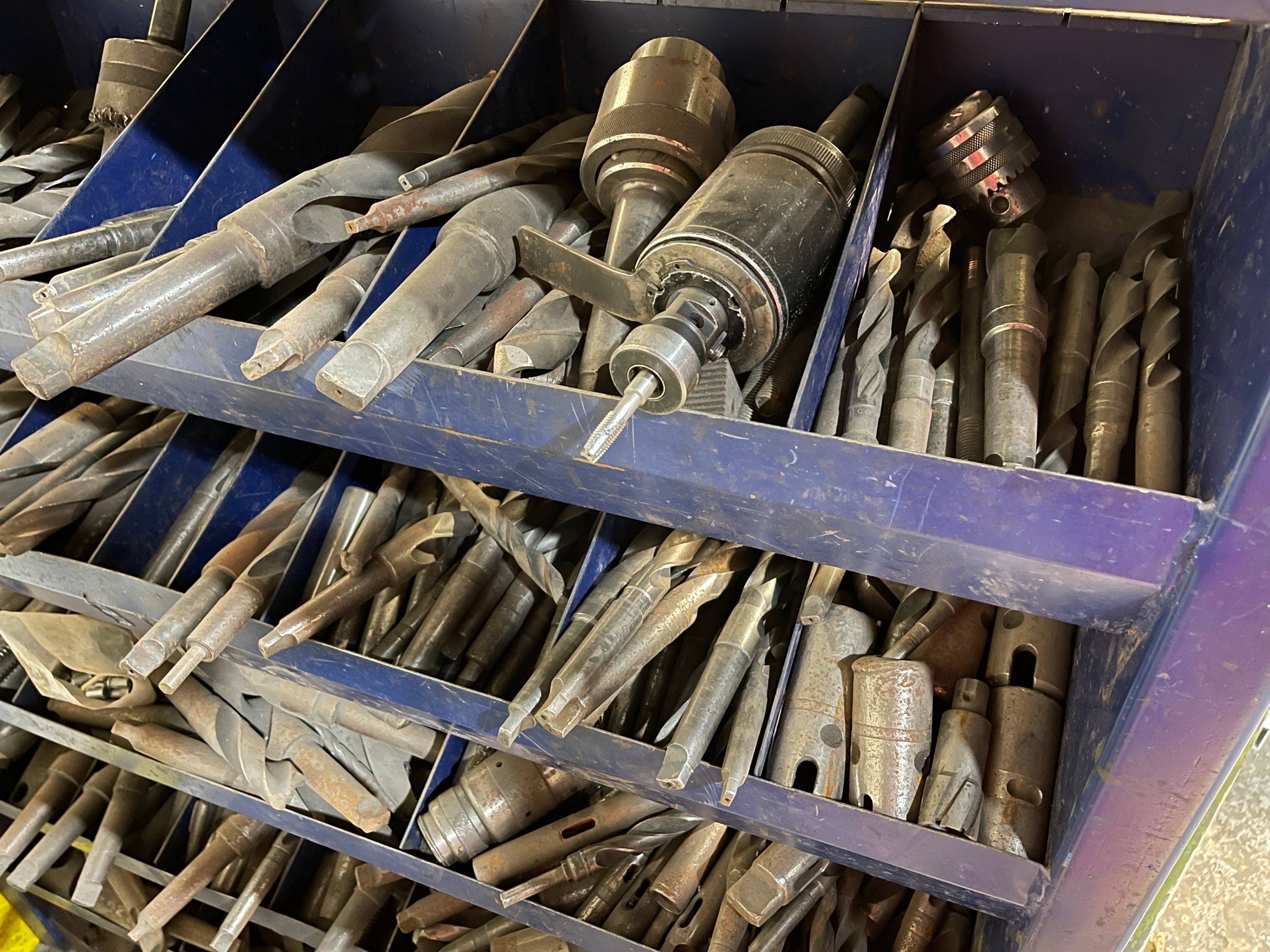 Large Quantity of Various size Morse Taper Drills