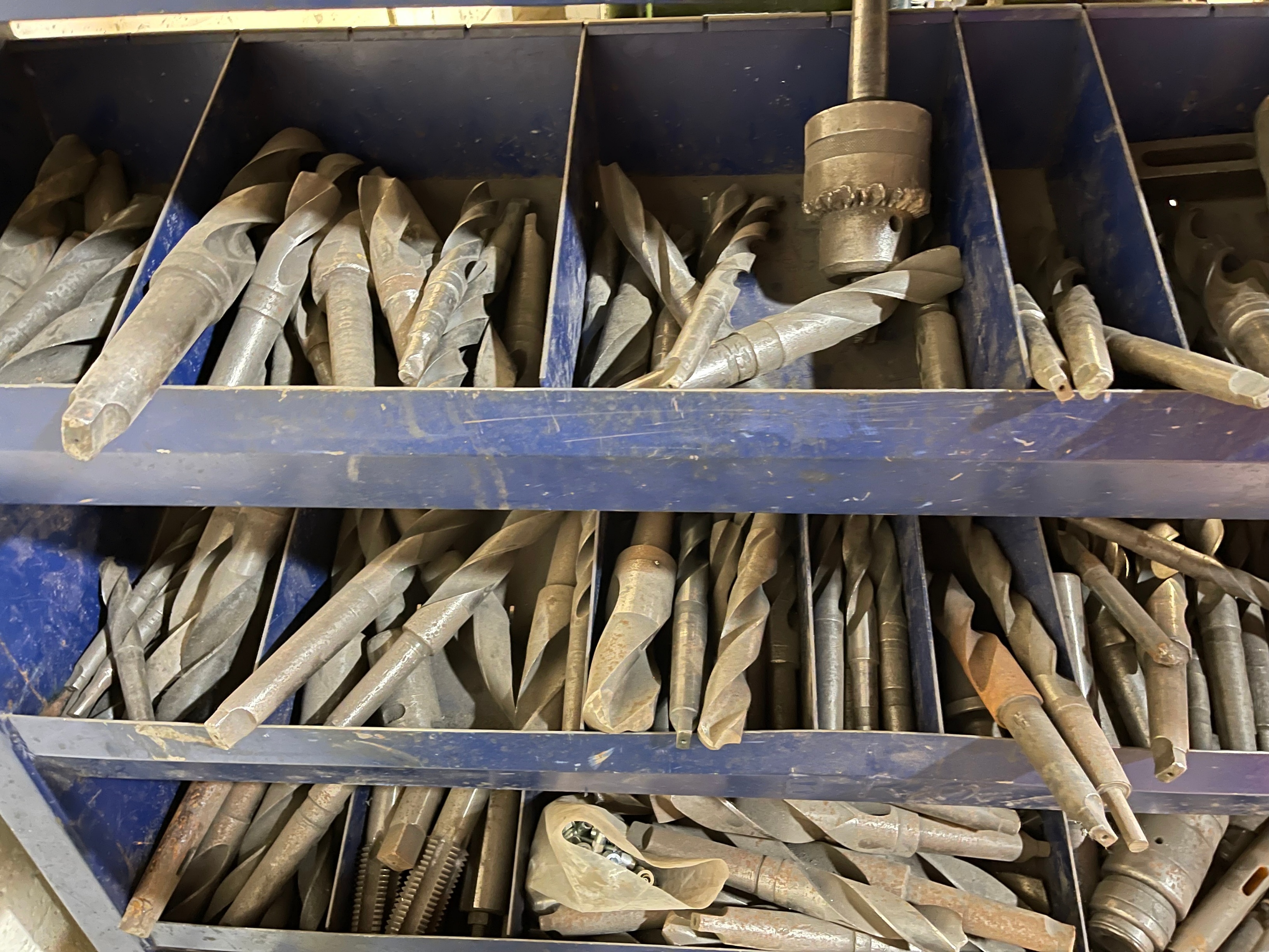 Large Quantity of Various size Morse Taper Drills