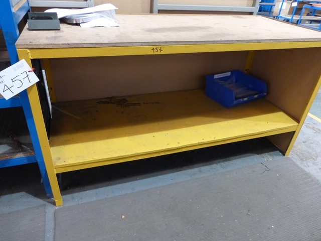 (3) Steel Framed Benches, (2) Steel Racks and (2) Door Steel Cupboard