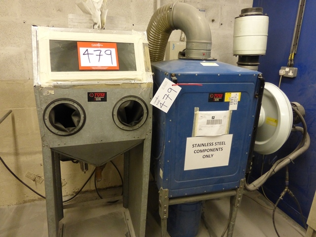 ASA CK1000 Twin Armhole Shotblast Cabinet with TVM/ Nederman 663 Reclaim