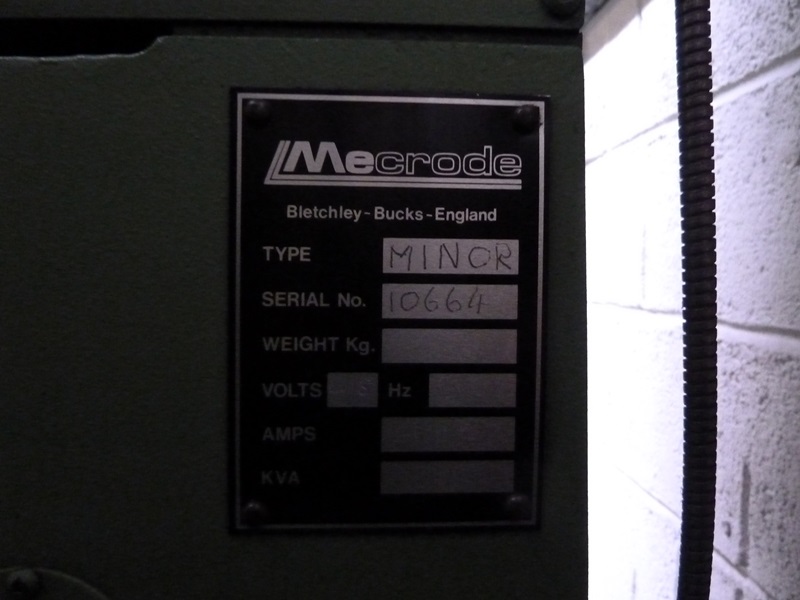 Mecrode Model Minor Die Sinking Electro Discharge Machine