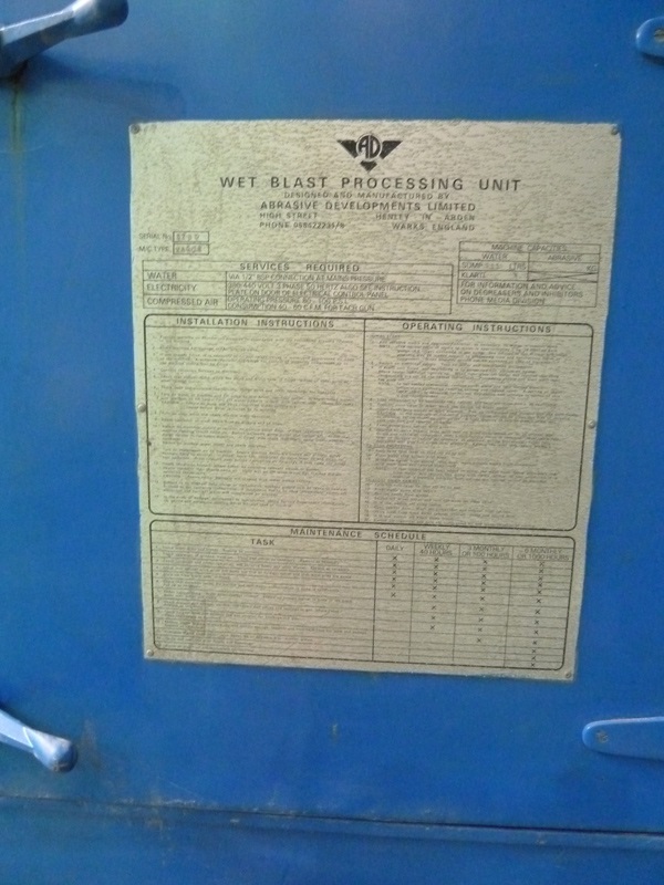 Wet Blast Processing Unit