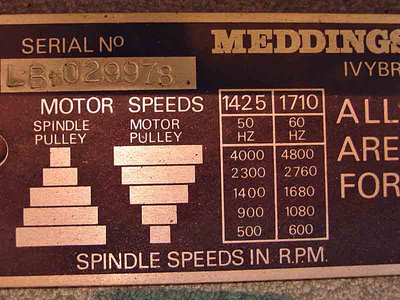Meddings LB1 Bench Drill