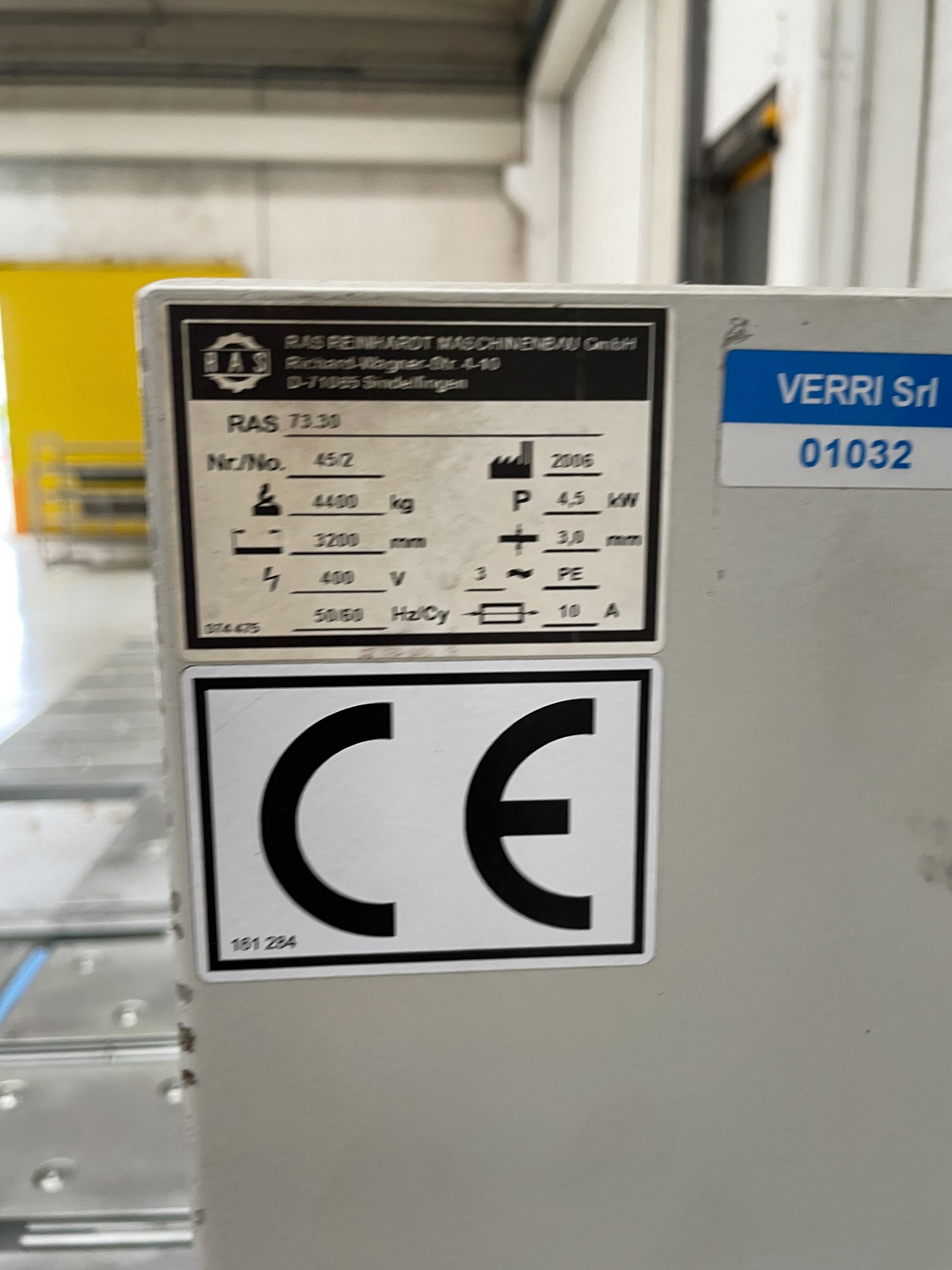 R.A.S (Reinhardt Maschinenbau GmbH) 73.30 Bending Machine