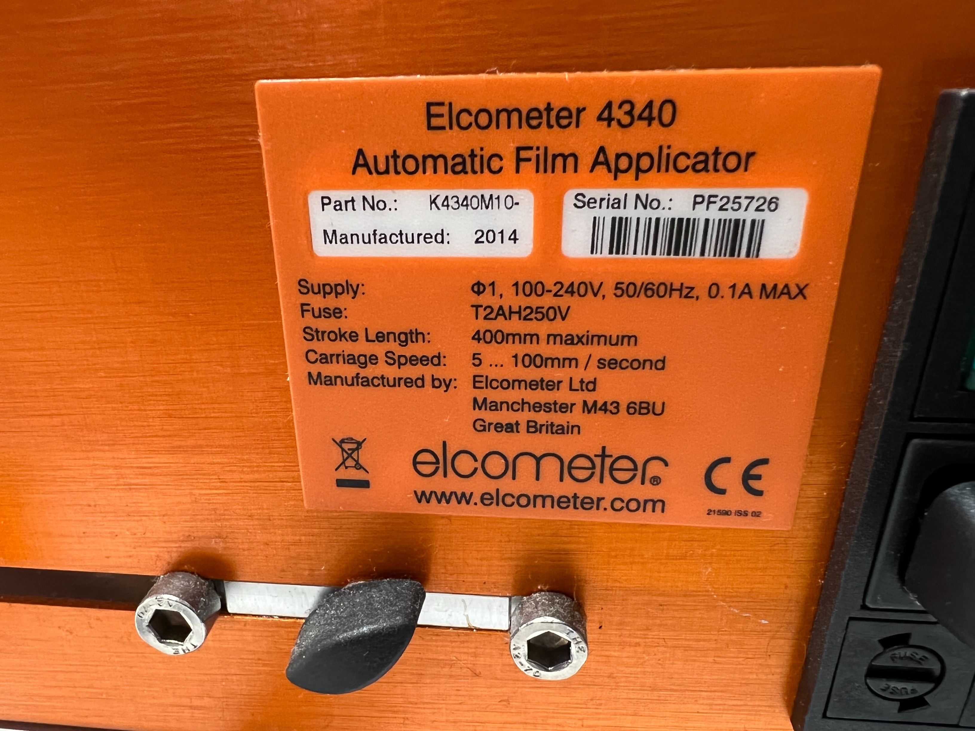 Elometer 4340 Automatic Film Applicator