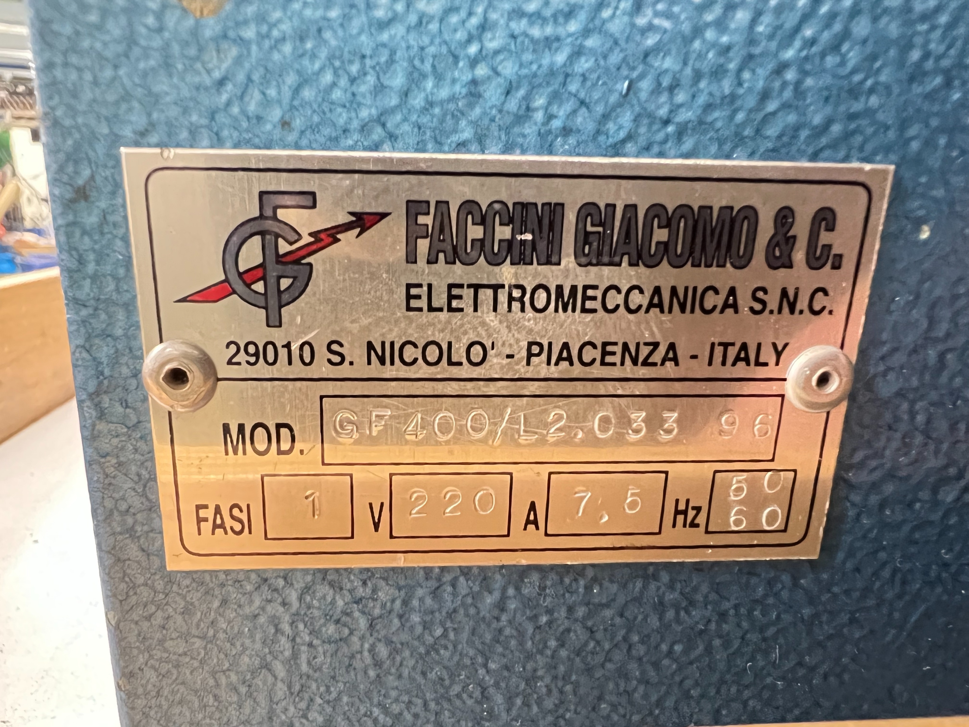 (3) x Faccini Giacoma GF400/L2 plastic Eyewear Frame Heater Unit