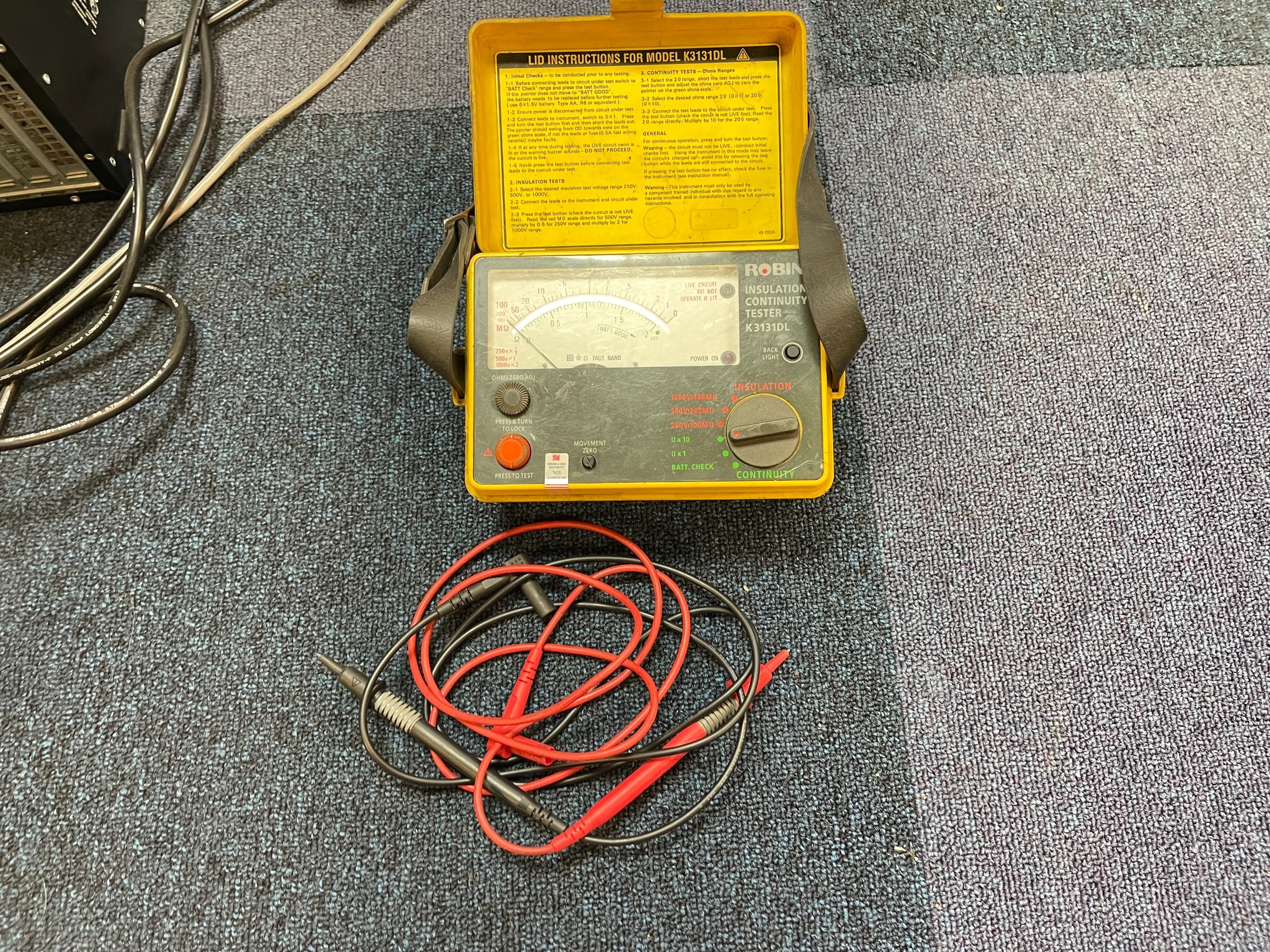 Robin Insulation Continuity Tester, Model K3131DL