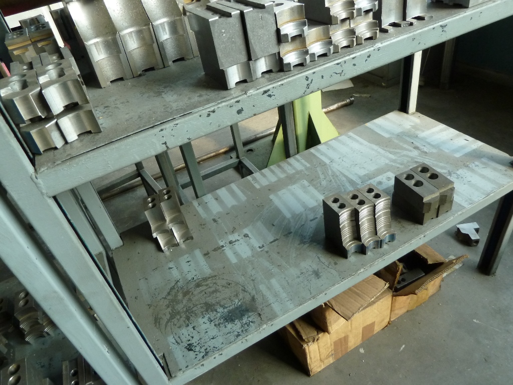 Rack with Large Qty of Jaws