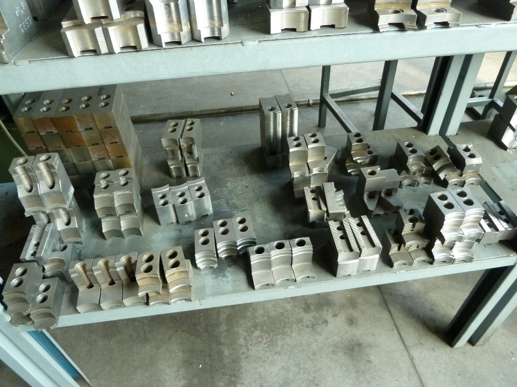 Rack with Large Qty of Jaws