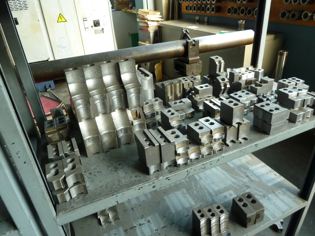 Rack with Large Qty of Jaws