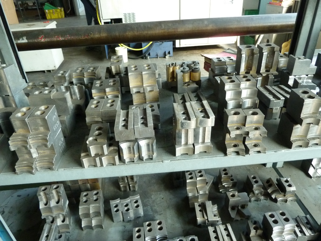 Rack with Large Qty of Jaws