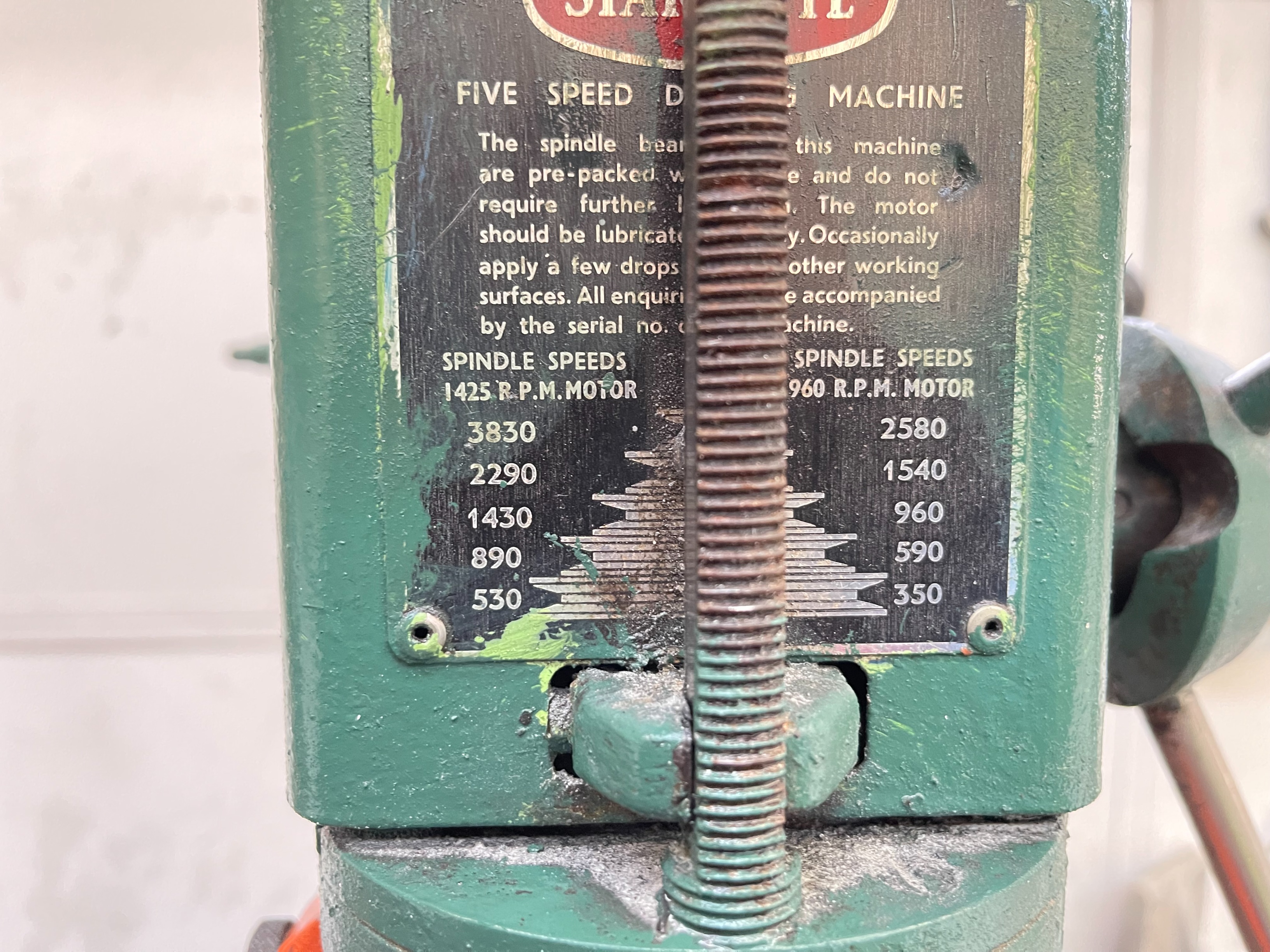 Startrite Mercury 5 Speed Bench Top Drill