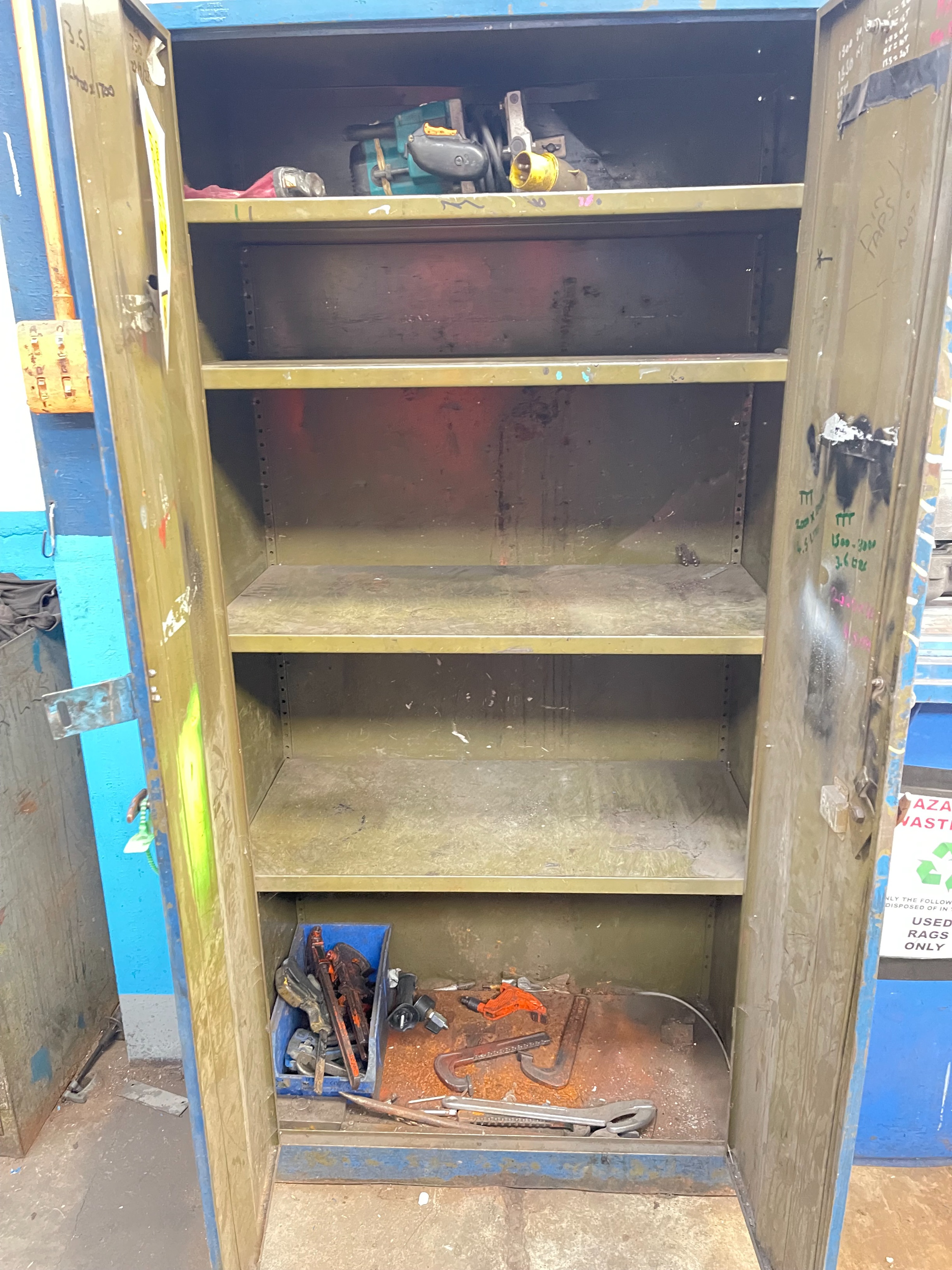 Machine Shop Cabinet with HSS Drills