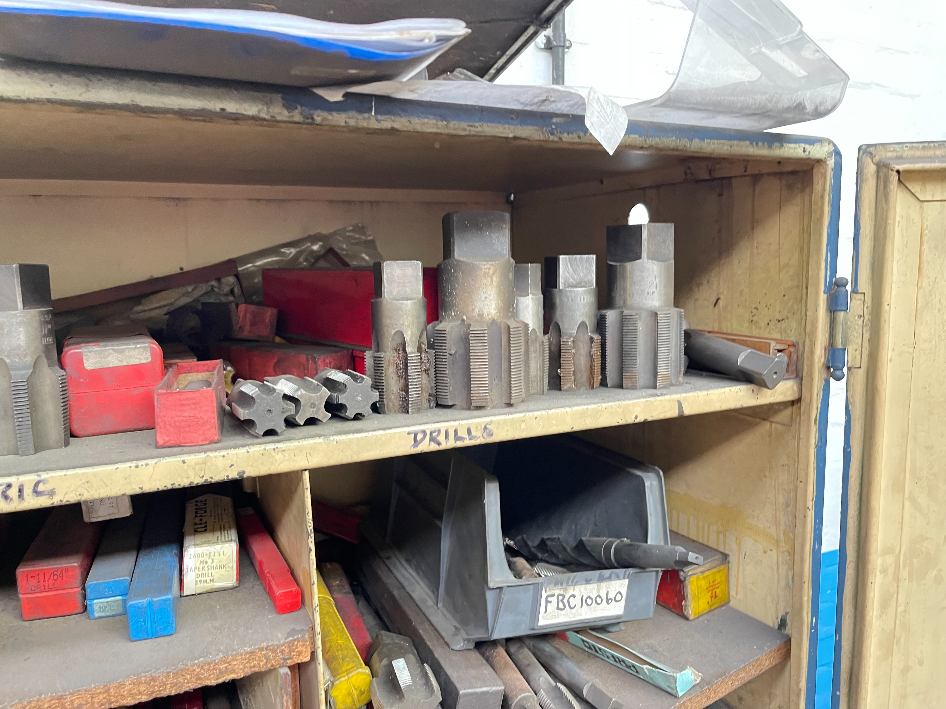 Machine Shop Cabinet with HSS Drills