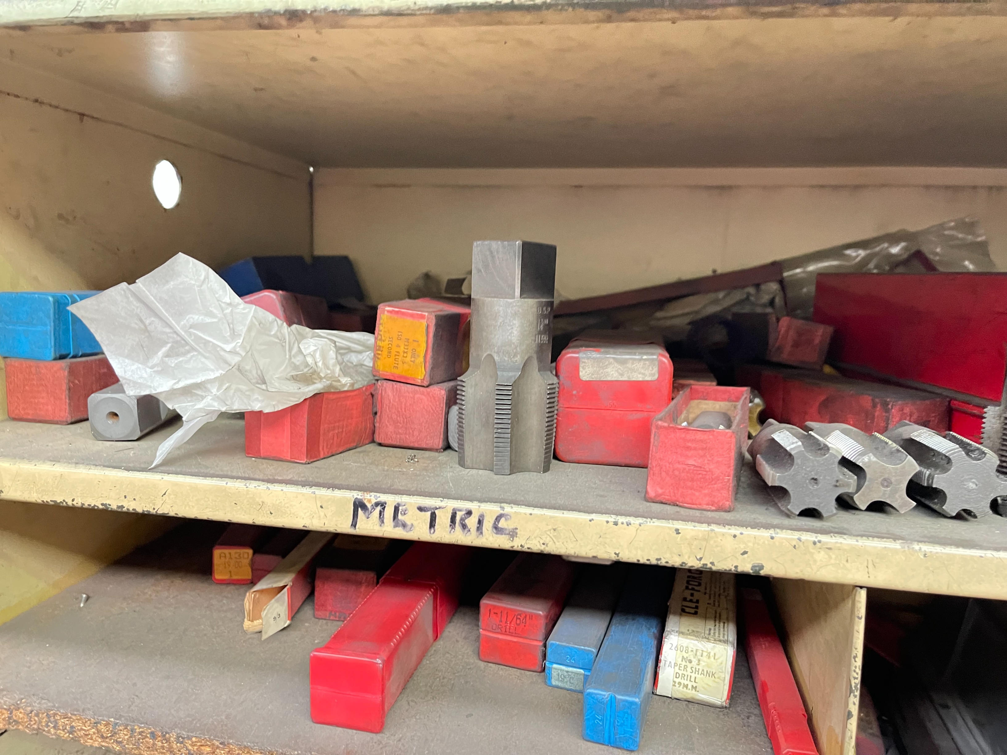 Machine Shop Cabinet with HSS Drills